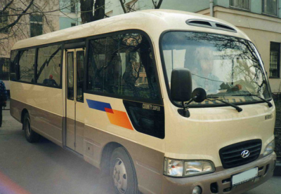 Hyundai County Синий, бежевый